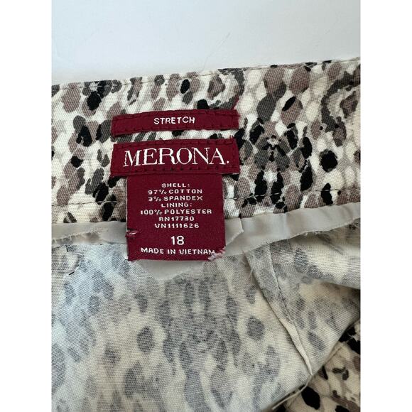 Merona Figure Flattering Stretch Black Beige and Cream Pencil Skirt Sz 18 - Picture 8 of 9